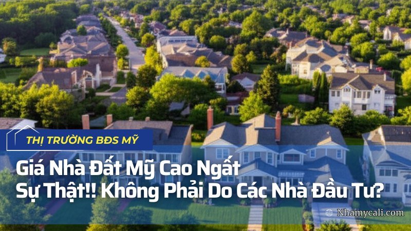 Giá Nhà Đất Mỹ Cao Ngất: Sự thật!! Không Phải Do Các Nhà Đầu Tư?