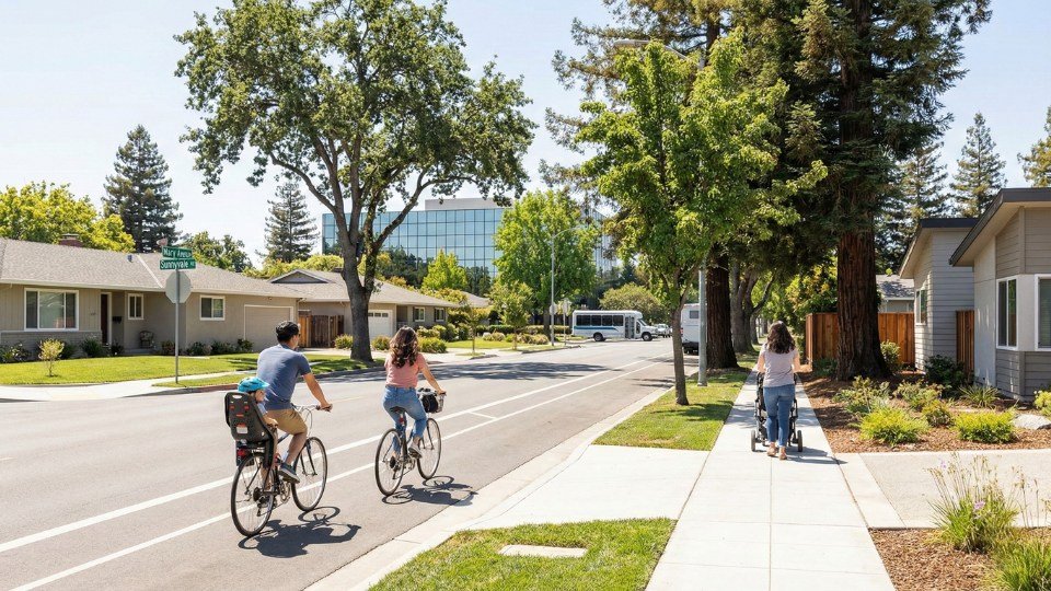 Top 10 Thành Phố Đáng Sống Nhất Bay Area Cho Gia Đình Việt: Bảng Xếp Hạng & Tiềm Năng 2025-2026 Cụm Sunnyvale và Mountain View với khu dân cư an toàn gần trung tâm công nghệ phù hợp gia đình làm việc tại Silicon Valley