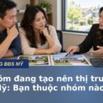 Cặp đôi trao đổi với chuyên viên về lựa chọn mua nhà trong bốn nhóm thị trường nhà ở Mỹ