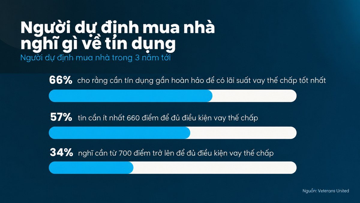 Mô hình chấm điểm tín dụng đang đổi: Vì sao điểm bạn thấy có thể khác? Khảo sát Veterans United năm 2026 về hiểu lầm điểm tín dụng khi vay mua nhà