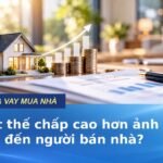 Người bán nhà trao đổi với chuyên viên địa ốc về phương án bán nhà khi lãi suất thế chấp cao.